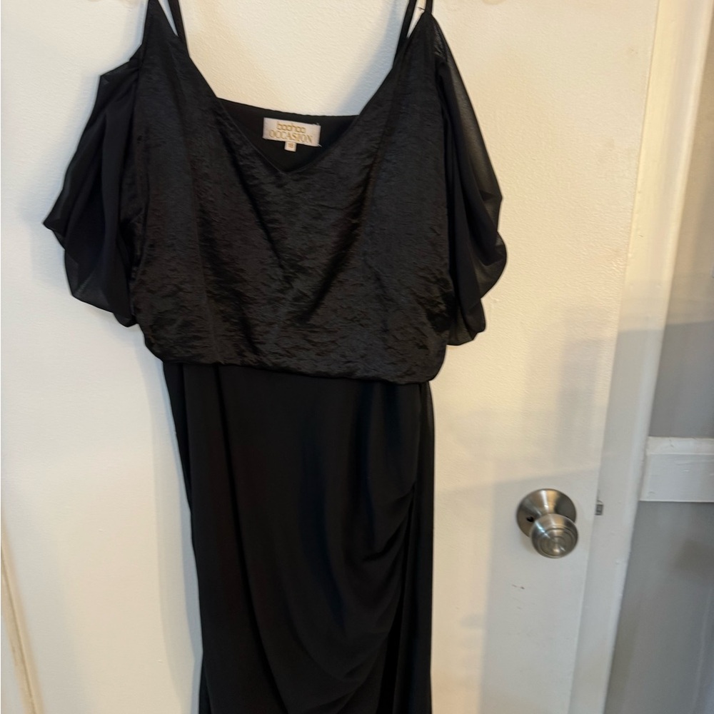 Boohoo Black Asymmetrical Dress